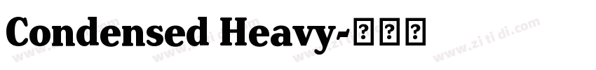 Condensed Heavy字体转换